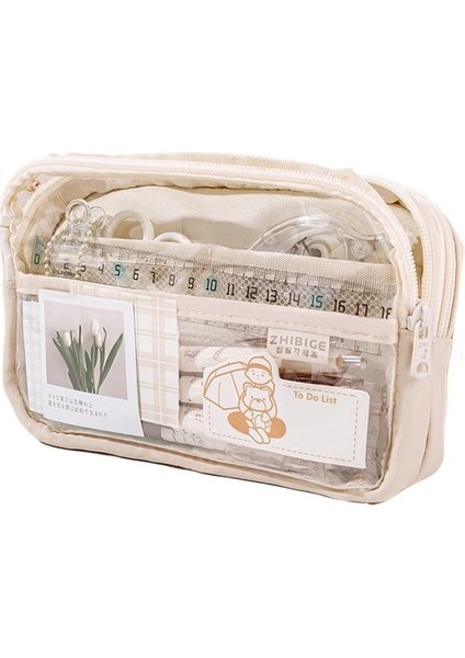 Üç Katmanlı Geniş Kapasiteli Şeffaf Kalem Kutusu (Yurt Dışından) fiyatları