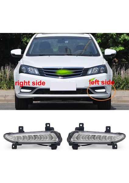 Araba Sol Drl LED Sis Lambası Geely Emgrand EC718 Ec7 2014-2016 Otomatik Sürüş Lambası Gündüz Çalışan Işık Tampon Lambası (Yurt Dışından)