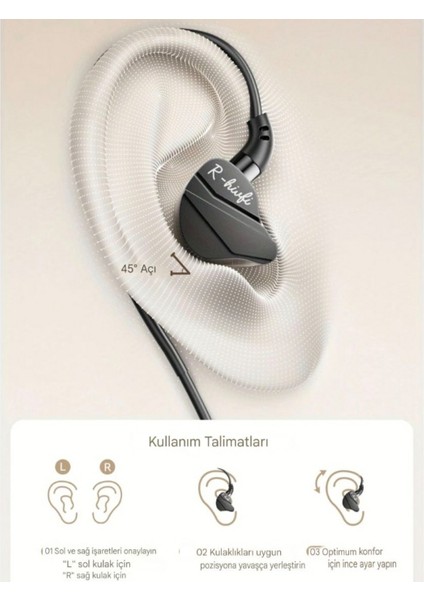 Profosyone Kulakiçi Oyuncu Kulaklığı Type-C Giriş Hi-Fi Ses Teknolojisi CE Sertifakalı Orjinal Sağlam