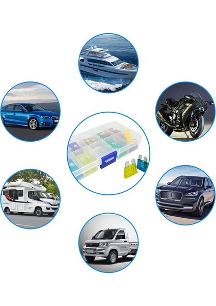 Araba Blade Standart Sigorta Seti 2A 3A 5A 7.5A 10A 15A 20A 25A 30A 35A Amp Otomotiv Blade Sigorta Çeşitli Seti, 50 Adet (Yurt Dışından) fiyatları