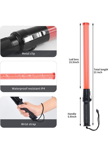 Trafik Sopaları, LED Trafik Kontrol Çubuğu, Güvenlik Işık Sopaları, Park ve Havaalanları Için Sinyal Sopaları, 21 Inç, 10 Adet (Yurt Dışından) fırsatları