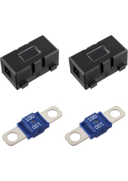 2 x Ans-H Araç Sigorta Tutucusu ve Midi Sigortalarda 2 x Yüksek Akım Cıvatası 100A Otomobiller, Kamyonlar, Araçlar Için Amp 100A (Yurt Dışından)