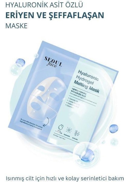 Seoulface Hyalüronik Asit Hydrojel Şeffaflaşan Eriyen Maske 34g
