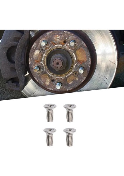 4 Adet Fren Diski Rotor Vidaları Tutma Vidaları Fren Diski Rotor Sabitleme Vidası Honda 93600-06014-0H (Yurt Dışından)