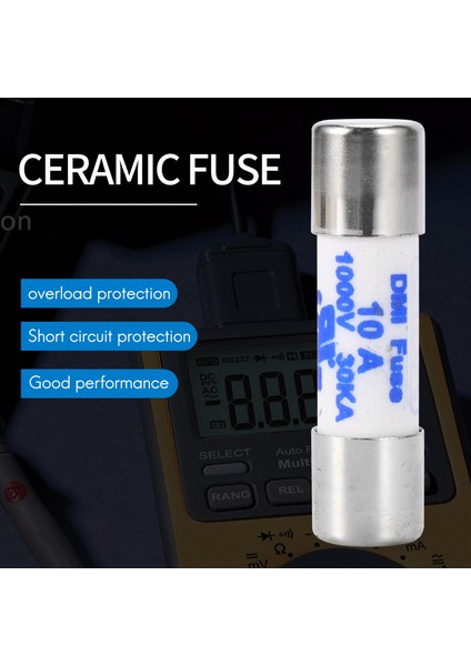 Multimetre 10 x 38MM 1000V 10A Silindir Seramik Sigorta Beyaz (Yurt Dışından) fiyatları