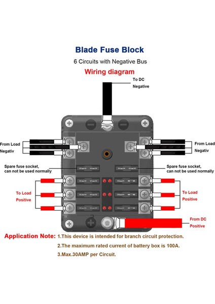6 Yollu Bıçak Sigorta Tutucu Bloğu ve Uyarı Göstergesi Güç Dağıtım Paneli Panosu Araba Tekne Sigorta Kutusu Tutucu (Yurt Dışından) fırsatları