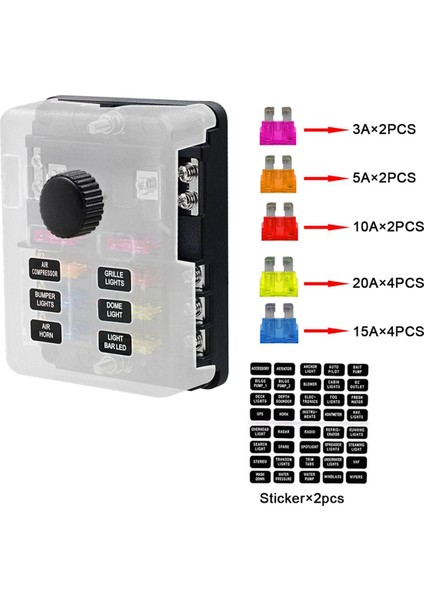 6 Yollu Bıçak Sigorta Tutucu Bloğu ve Uyarı Göstergesi Güç Dağıtım Paneli Panosu Araba Tekne Sigorta Kutusu Tutucu (Yurt Dışından) indirimleri