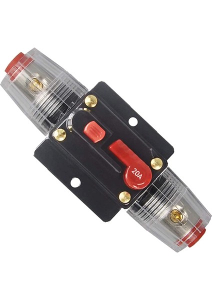 Dc 12V 20A Araba Koruma Ses Hat Içi Devre Kesici Sigorta Tutucu (12V 20A) (Yurt Dışından)