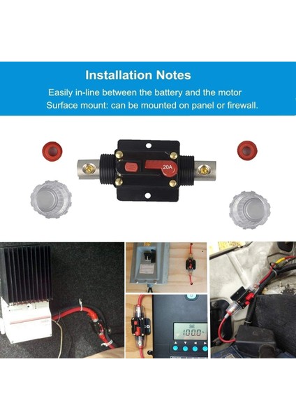 Dc 12V 20A Araba Koruma Ses Hat Içi Devre Kesici Sigorta Tutucu (12V 20A) (Yurt Dışından) fırsatları