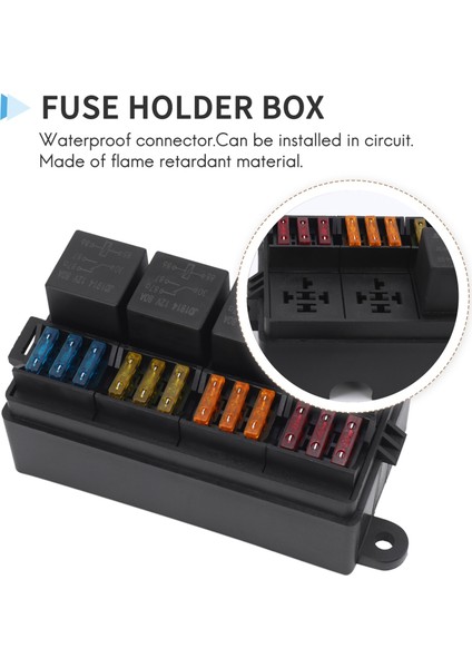 Maça Terminalleri ve Sigorta ile 12 Yollu Blade Sigorta Tutucu Kutusu Araba Kamyon Römork ve Tekne Için 4 Adet 4pin 12 V 80A Röleler (Yurt Dışından) indirimleri