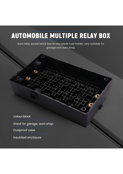 Araba Röle Soketi Kara Kutu Otomotiv Denizcilik Için 18 Yollu Blade Sigorta Tutucu (Yurt Dışından) indirimleri