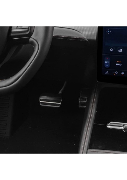 Ford Mustang Mach-E 2021+ Için Paslanmaz Çelik Pedallar Hızlandırıcı Fren Ayak Pedalı Koruyucu Örtü Kaymaz Araba Yedek A (Yurt Dışından)