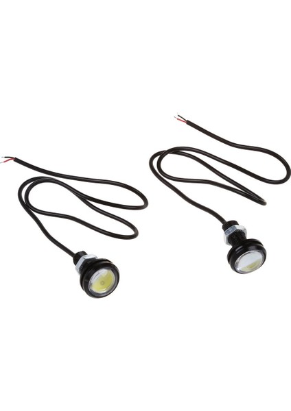 10 Adet 9 W 12 V 23 mm LED Kartal Göz Işığı Araba Sis Drl Gündüz Ters Park Sinyali Beyaz (Yurt Dışından)