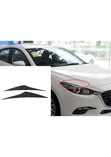Araba Ön Tampon Far Göz Kapağı Kaş Lambası Trim Mazda Axela 3 Mazda 3 M3 2014-2016 (Yurt Dışından)