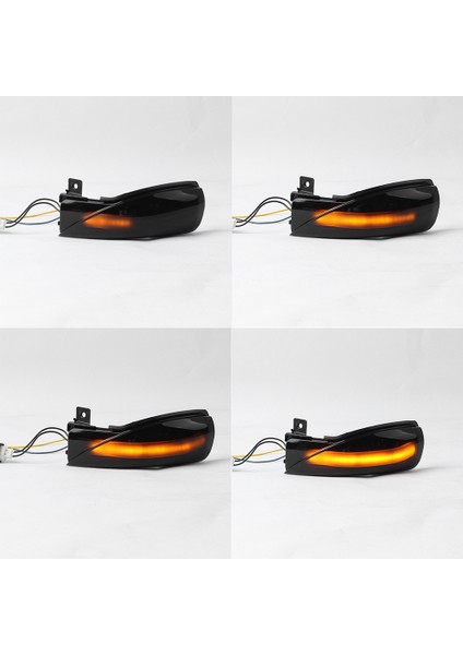 Araba LED Dinamik Yan Ayna Dönüş Sinyali Gösterge Lambası Mazda 3 Bl 2008-2014 Için Mazda 6 Gh 2007-2015 Füme (Yurt Dışından)