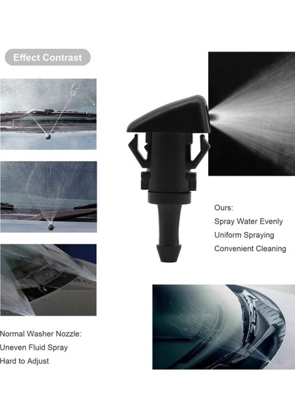4 Paket Ön Cam Yıkama Nozulları Silecek Sprey Seti Yedek Chrysler Dodge Ram 5116079AA,4805742AB,5303833AA (Yurt Dışından)