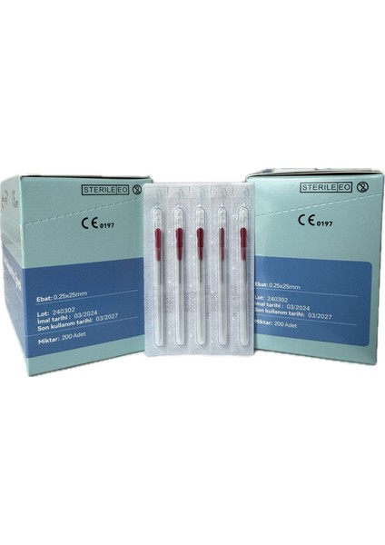 Akupunktur Iğnesi Kuru Iğne 0,25X25 mm 200LÜK Paket 400 Adet 2 Kutu modelleri