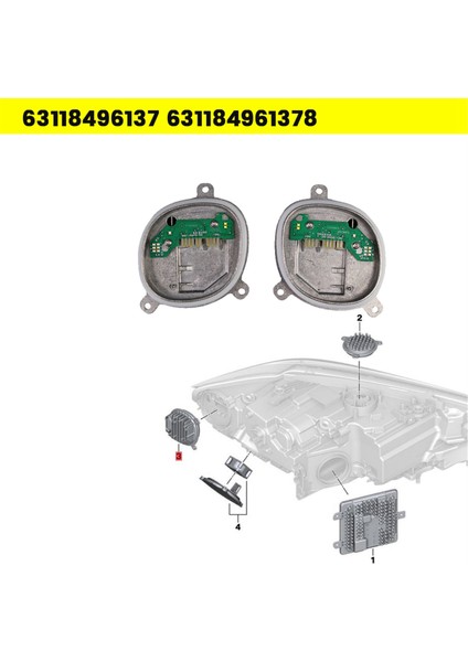 Araba Sağ Ön Far LED Dönüş Sinyal Modülü Bmw 3 Serisi G20 G21 18-22 Drl Gösterge Işığı Kaynağı 63118496138 (Yurt Dışından)