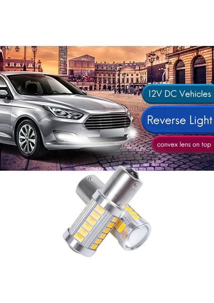 Adet Amber 1156PY BAU15S PY21W LED 33SMD Araba Kuyruk Dönüş Freni Ters Sinyal Ampul Y (Yurt Dışından)