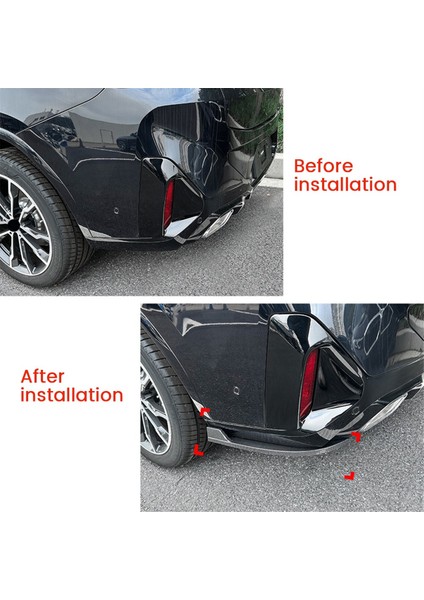 Bmw X4 G02 Lcı M Sport 2022+ Arka Tampon Dudak Açı Difüzörü Ayırıcı Spoiler Koruyucu Parlak Siyah (Yurt Dışından) fırsatları
