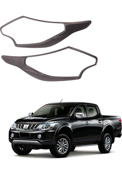 Araba Far Çerçeve Başkanı Aydınlatma Koruması Trim Için Mitsubishi Triton / L200 2015-2018 Siyah Aksesuarlar (Yurt Dışından) fiyatları