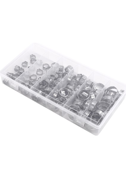 130 Adet Hortum Kelepçeleri Tek Kulaklı Kademesiz 5.8-21MM Paslanmaz Çelik Hortum Kelepçeleri Sızdırmazlık Için Cinch Kelepçe Halkaları Hortum Çeşitleri (Yurt Dışından)