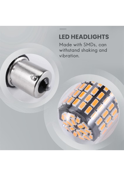 2x 1156 BAU15S LED 3014 144 Smd 7506 1003 1073 Canbus Süper Parlak Araba Fren Ters Kuyruk Ampul Yüksek Güç (Yurt Dışından)
