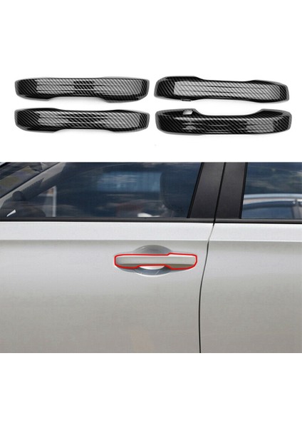 Araba Dış Kapı Kolu Kapı Kolu Dekoratif Kapak Kapı Kolu Honda Civic 11TH Nesil 2022 Siyah (Yurt Dışından)