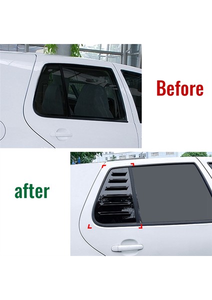 Araba Parlak Siyah Arka Camlar Üçgen Panjur Kapağı Çıkartmaları Vw Golf 4 Mk4 1997-2006 Araba Stil Kapağı (Yurt Dışından) indirimleri
