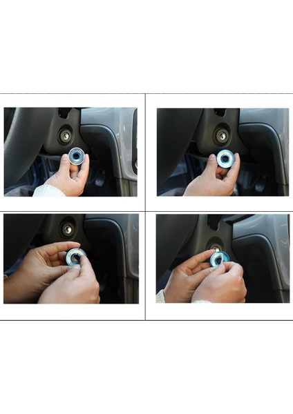 Araba Motoru Çalıştırma Ateşleme Kapağı Şekillendirici Ringhole Etiket Aksesuarları Kılıf Golf Passat Için Koltuk-Audi (Kırmızı) (Yurt Dışından) indirimleri