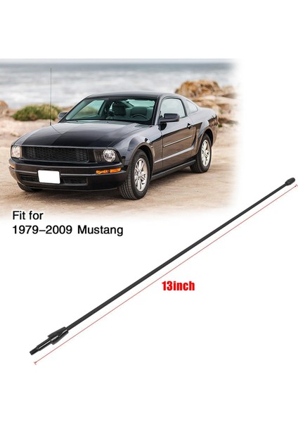 1979-2009 Ford Mustang Için 13 Inç Siyah Am Fm Anten Direği (Yurt Dışından) fiyatları
