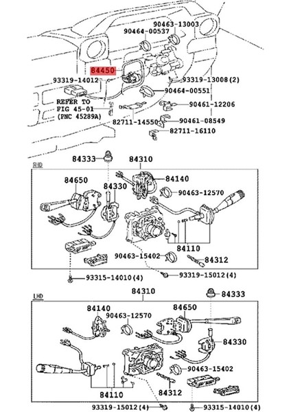 HZJ79 Kontak Anahtarı Anahtar Tertibatı Toyota Land Cruiser 84450-60261 Için Başlatma Anahtarı (Yurt Dışından)