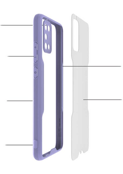 Samsung Galaxy A02S Kılıf Ardx Parfe Kapak-Mavi