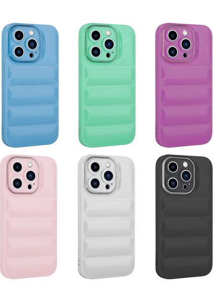 Apple iPhone 13 Pro Max Kılıf Kamera Korumalı Parlak Airbag'li Ardx Galya Kapak-Mor