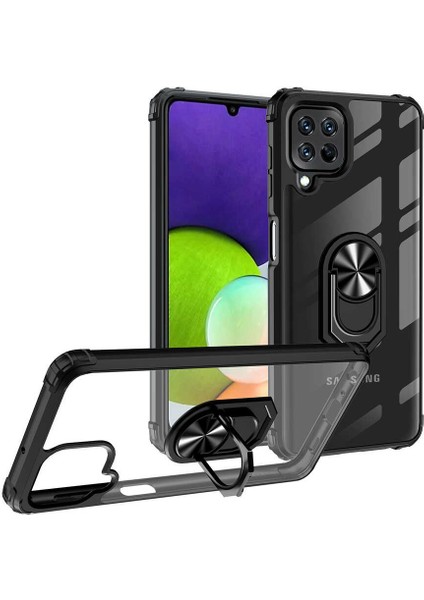 Samsung Galaxy M32 Kılıf Ardx Mola Kapak-Siyah