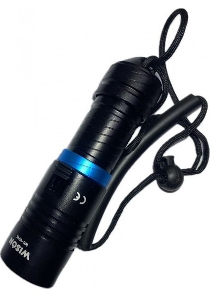 Wıson ws-4545 şarjlı su altı dalış el feneri 100 menzil 10w 1800 lümen