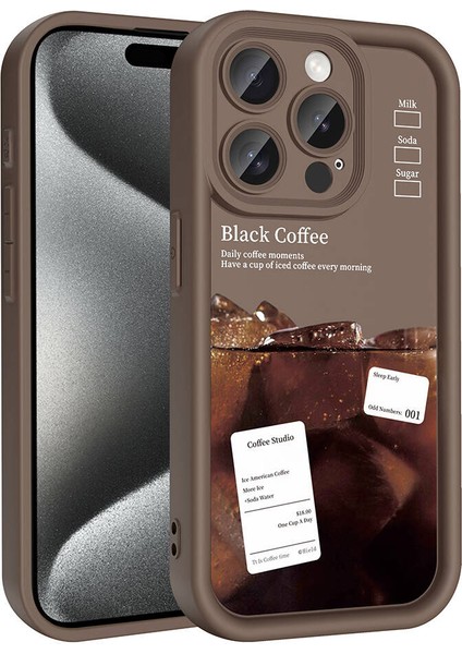 Apple iPhone 15 Pro Max Kılıf Kamera Korumalı Baskılı Arka Yüzey Ardx Klas Kapak-Siyah