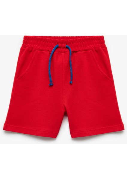 Pamuklu Beli Bağcıklı Cep Detaylı Basic Şort