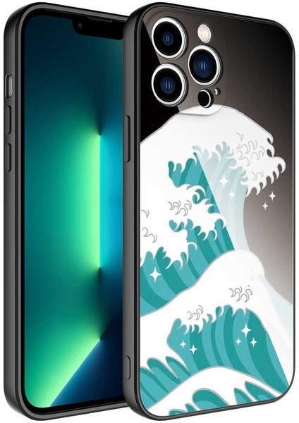 Apple iPhone 13 Pro Max Kılıf Kamera Korumalı Desenli Sert Silikon Ardx Epoksi Kapak-No9