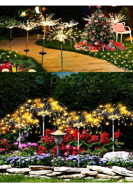 150 LED Bakır Tel Model Fonksiyonlu Çubuk Saplama Solar Panelli LED Aydınlatma