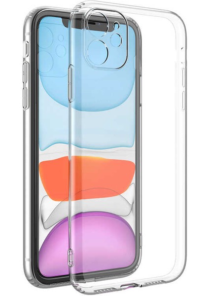 Apple iPhone 11 Uyumlu Ardx Kamera Korumalı Süper Silikon Kapak-Renksiz