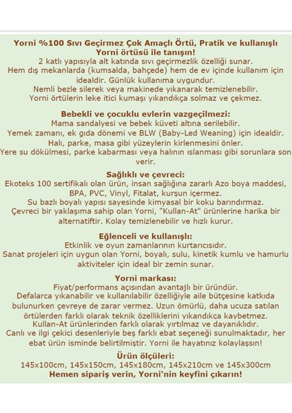 145X210CM Ebatında, Family, Bebek Banyo Küveti Altı Için Sıvı Geçirmez, Makinede Yıkanabilir, Yer Örtüsü