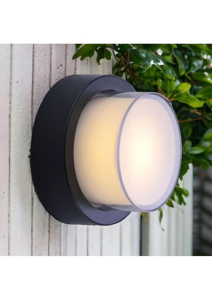 Uzmlight Ack Duvar Tavan Aplik LED 12 Watt, 3000 Kelvin LED Armatür, Iç ve Dış Mekan Modern Aplik, Bahçe Duvar Aplik Banyo, Teras Aplik