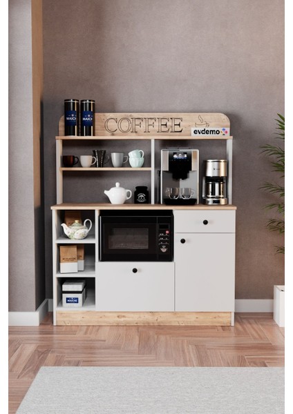 Barista Kahve Köşesi Çok Amaçlı Dolap Atlantik Çam