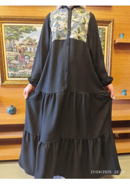 Doğal Doku Oversize Çiçek Desenli Elbise – Yazlık Rahat Kalıp, Şık ve Ferah Tasarım modelleri