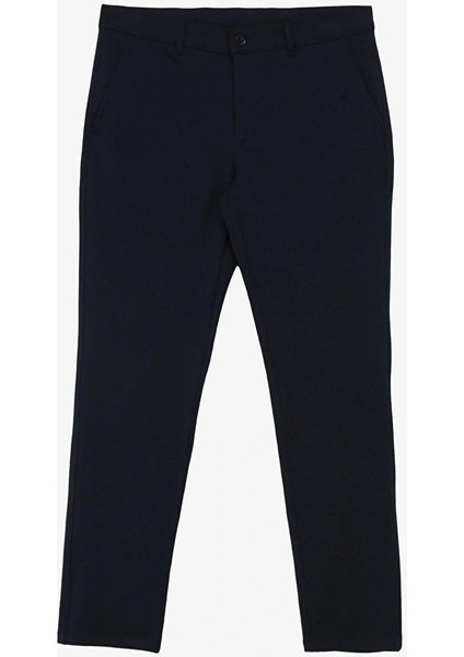 Beli Lastikli Arka Fleto Cepli Slim Fit Erkek Pantolon