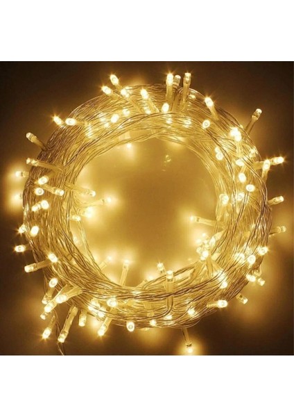 Yılbaşı Aydınlatması 100 LED Perde Hortum Sıcak Beyaz Işık Iç Mekan Eklenebilir 10 Metre Şeffaf Kablolu Süs fırsatları