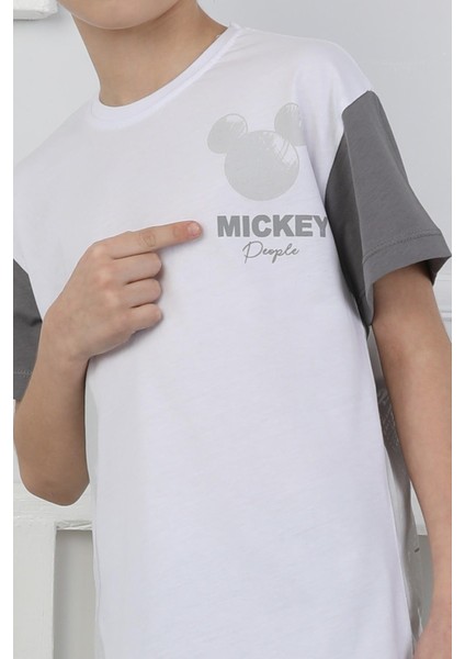 Mickey Baskı Erkek Çocuk Şortlu Takım