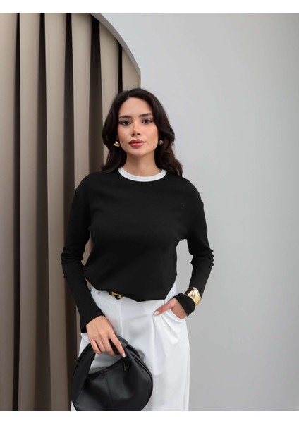 Yaka Şeritli Uzun Kol Body fırsatları