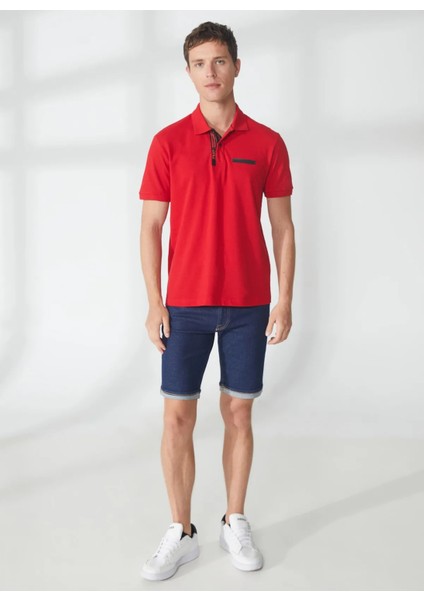 Polo Yaka Pamuk Slim Fit Erkek T-Shirt fırsatları